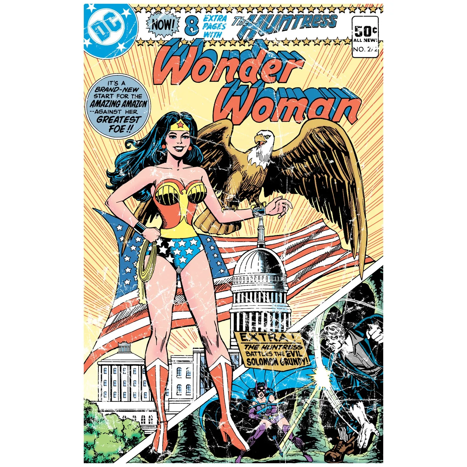 DC Comics Wonder Woman Cover #272 Official Women's T-shirt (White)