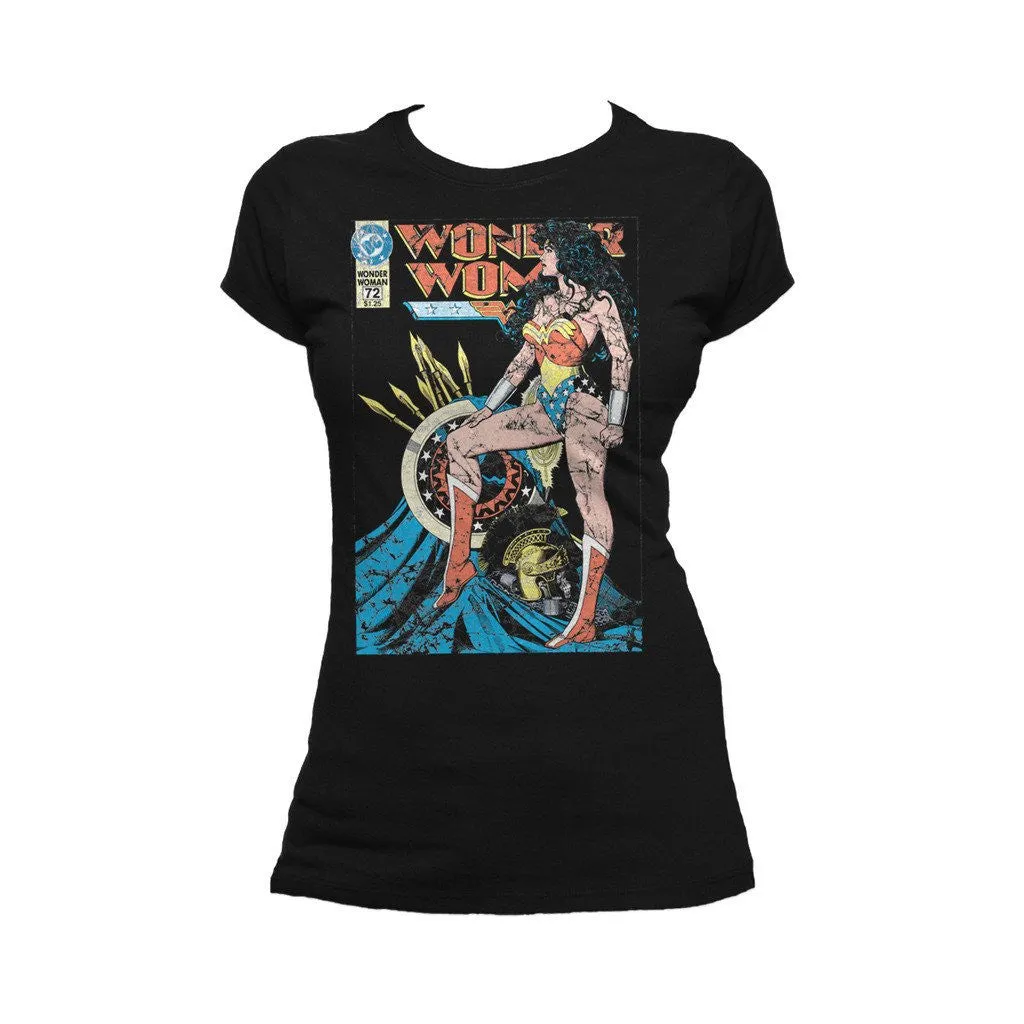 DC Comics Wonder Woman Cover #55 Official Women's T-shirt (Black)