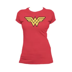 DC Comics Wonder Woman Logo Classic 01 Official Women's T-shirt (Red)