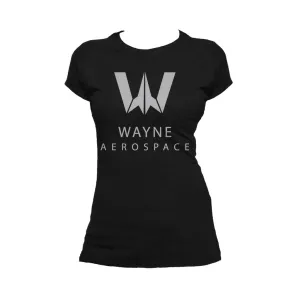 DC Justice League Wayne Aerospace Official Women's T-shirt (Black)