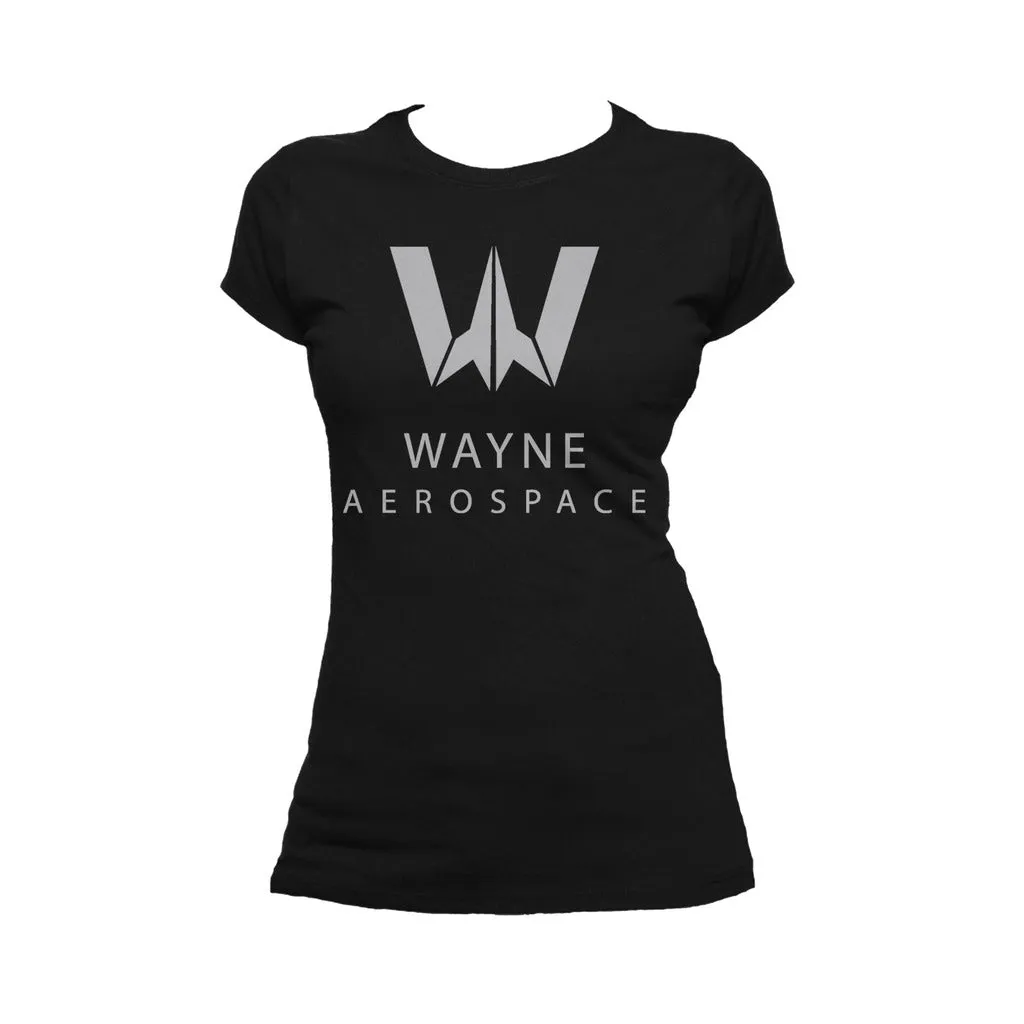 DC Justice League Wayne Aerospace Official Women's T-shirt (Black)