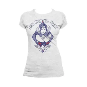 DC Wonder Woman Diamond Grace Official Women's T-shirt (White)