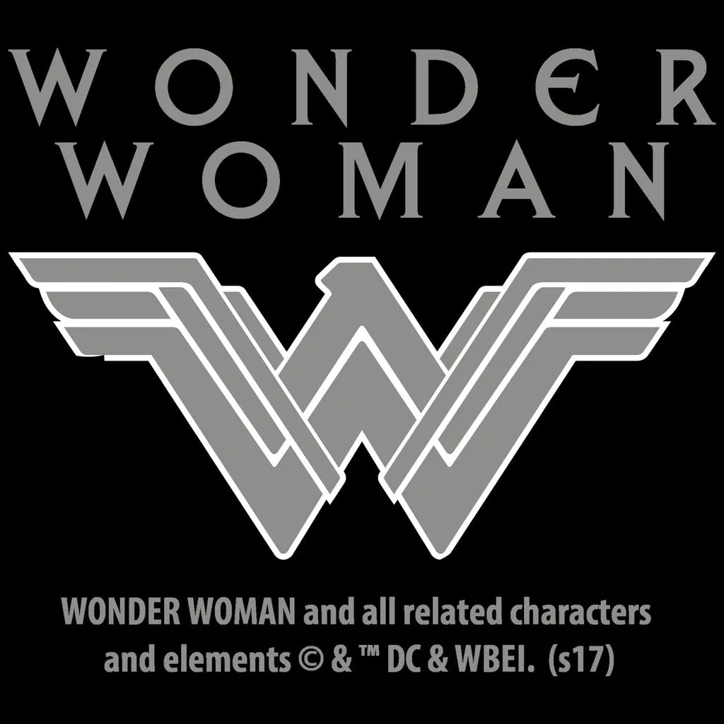 DC Wonder Woman Logo 3D Shield Official Women's T-shirt (Black)
