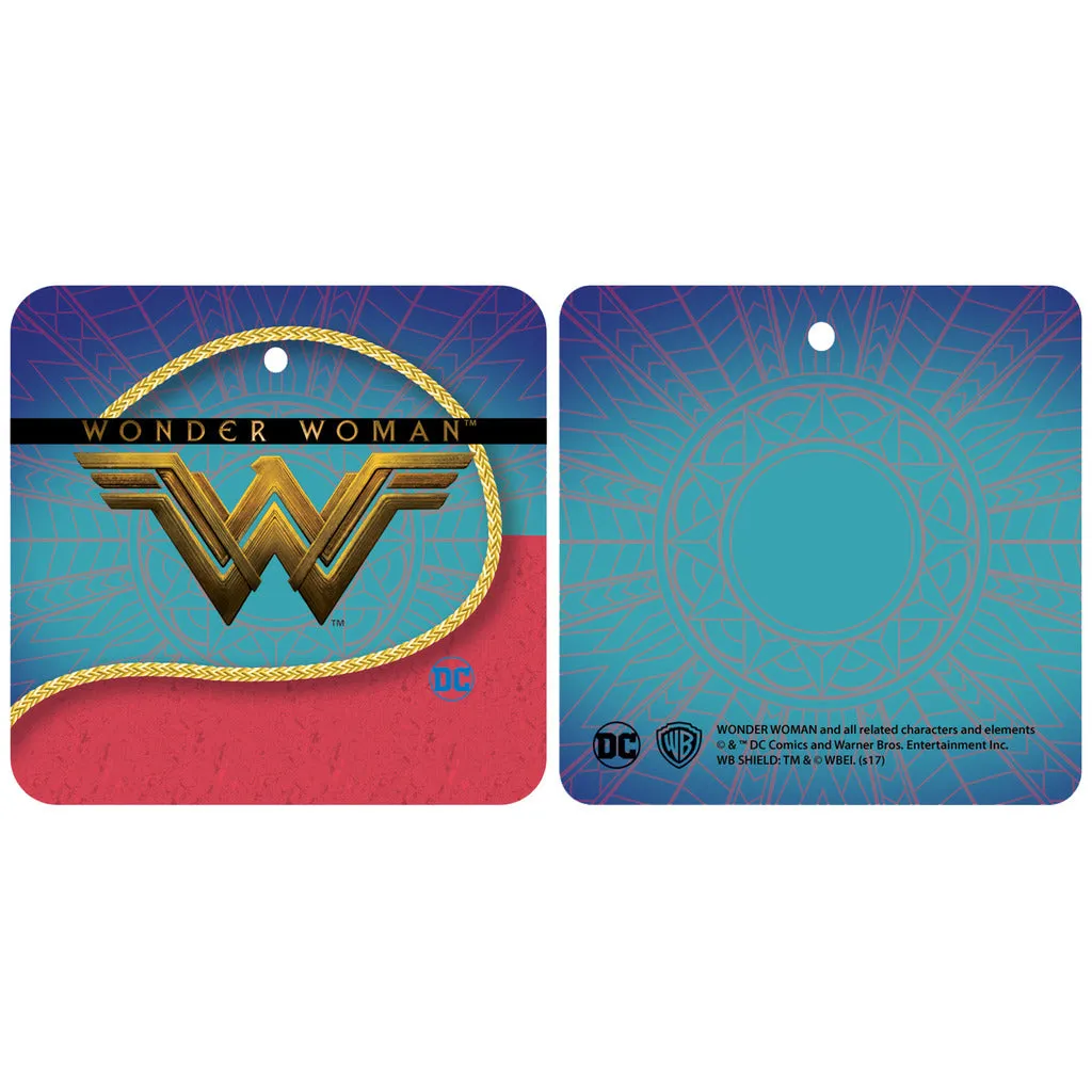 DC Wonder Woman Logo 3D Shield Official Women's T-shirt (Black)