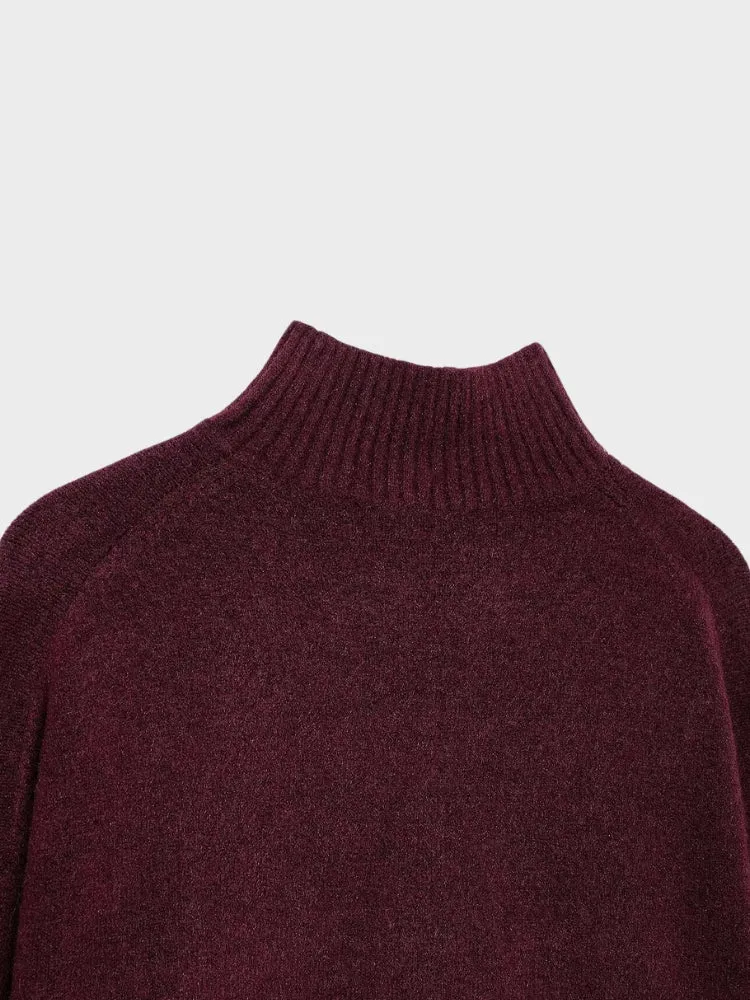 DCRB Burgundy Turtleneck