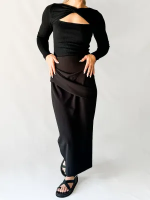 DIANA MIDI SKIRT - BLACK
