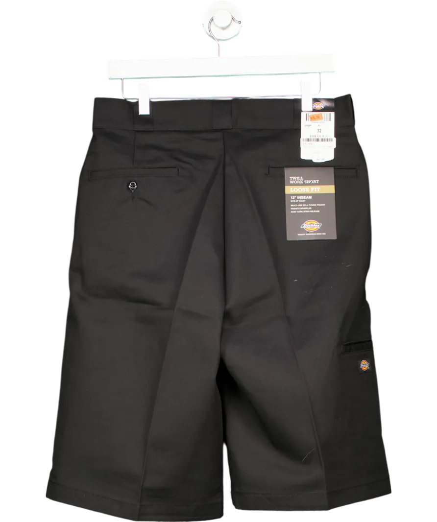 Dickies Black Twill Loose Fit Work Shorts W32