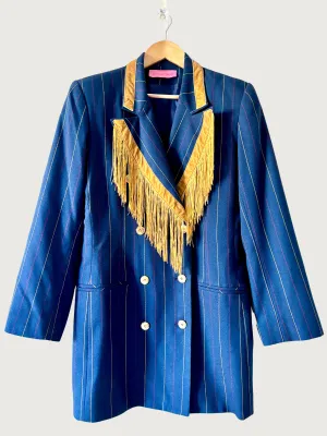 Dolly Blazer in Pinstripe Seltzer