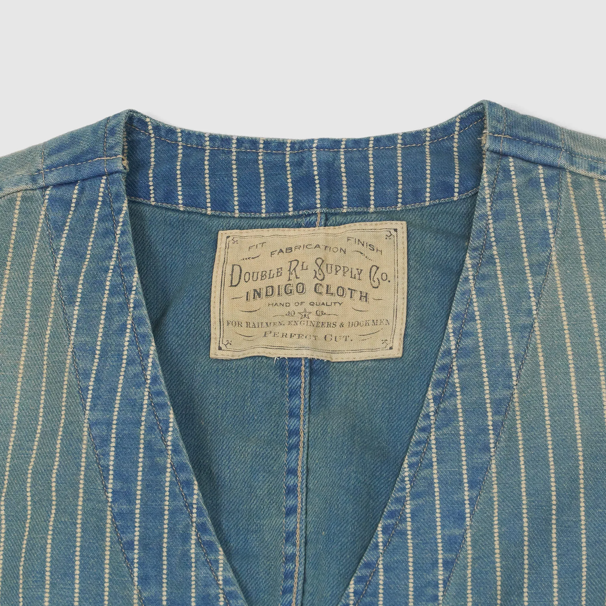 Double RL Dotted  Striped Twill Vest