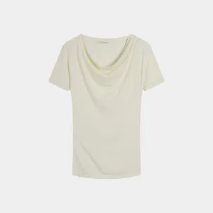 Draped Short-Sleeve Top