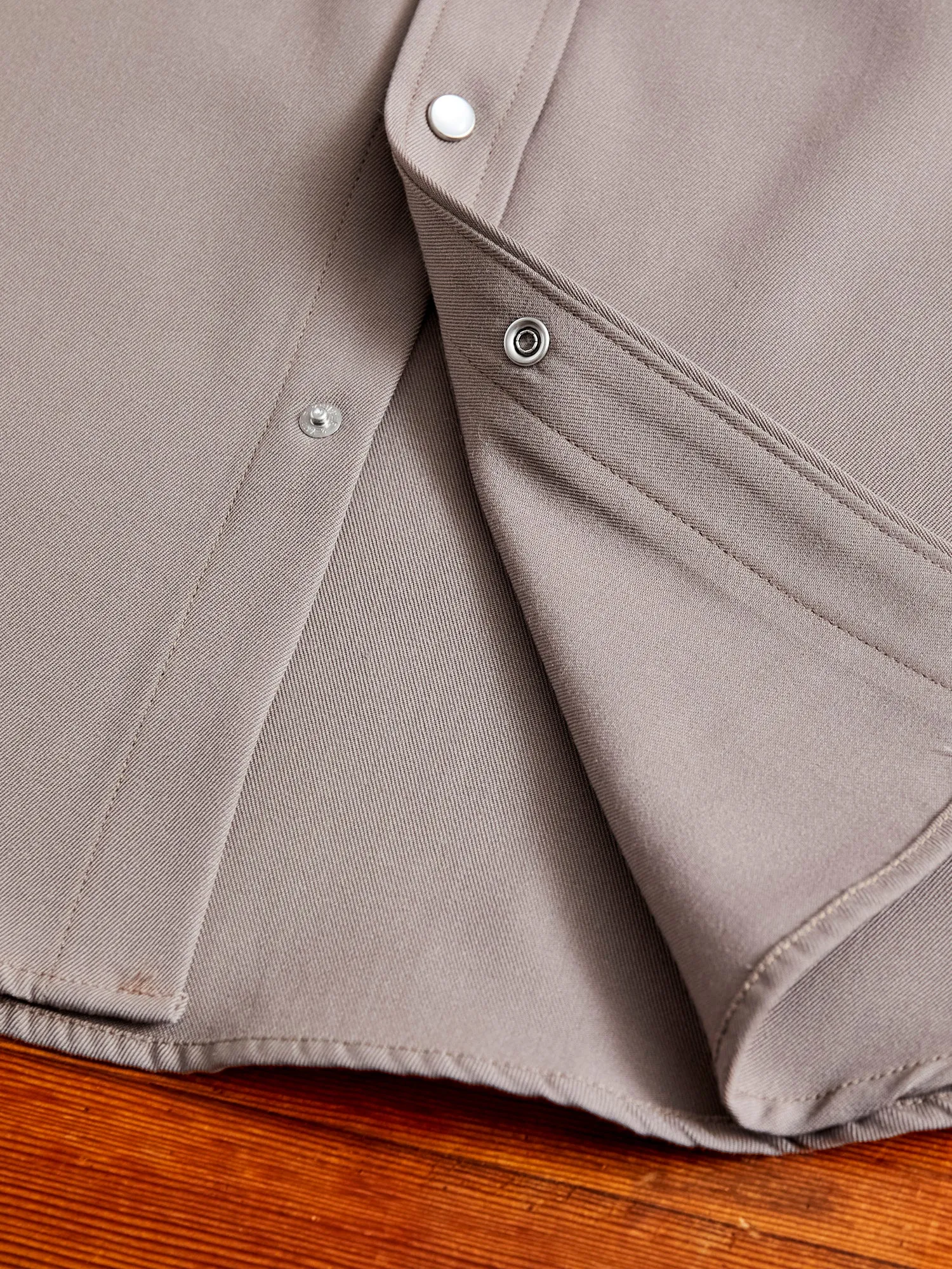 Drover Overshirt in Smoke Gabardine