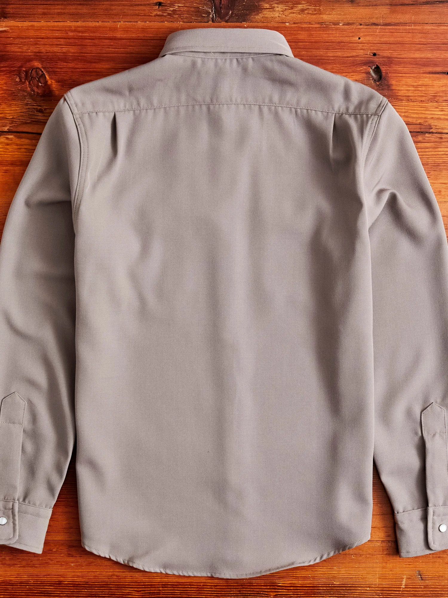 Drover Overshirt in Smoke Gabardine