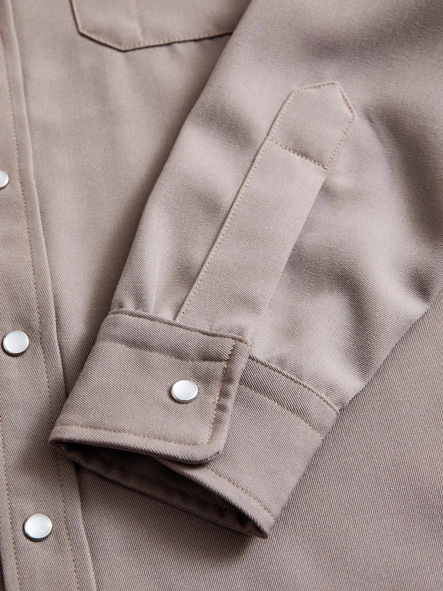 Drover Overshirt in Smoke Gabardine