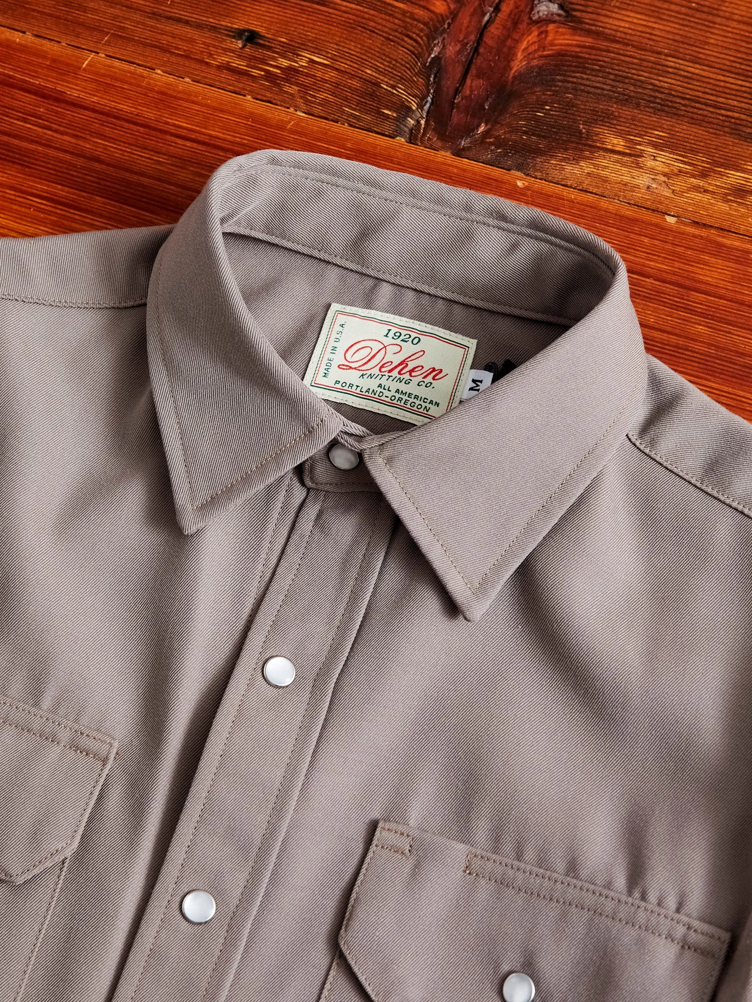 Drover Overshirt in Smoke Gabardine