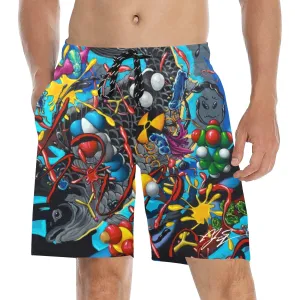 Drowning Men's Mid-Length Beach Shorts