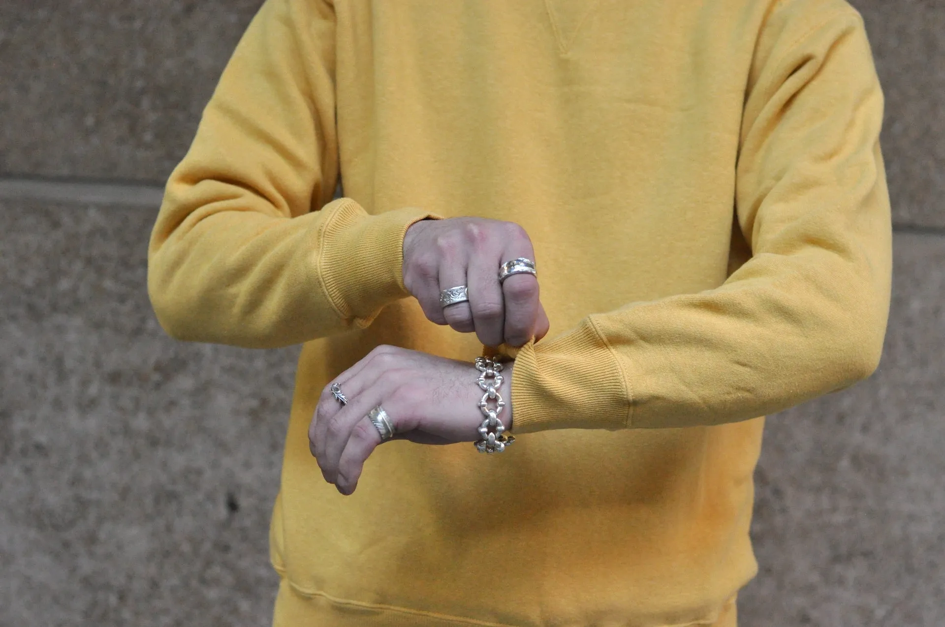 Dubble Works 11oz "Tsuri-ami" Loopwheeled Sweatshirt (Citrus Yellow)