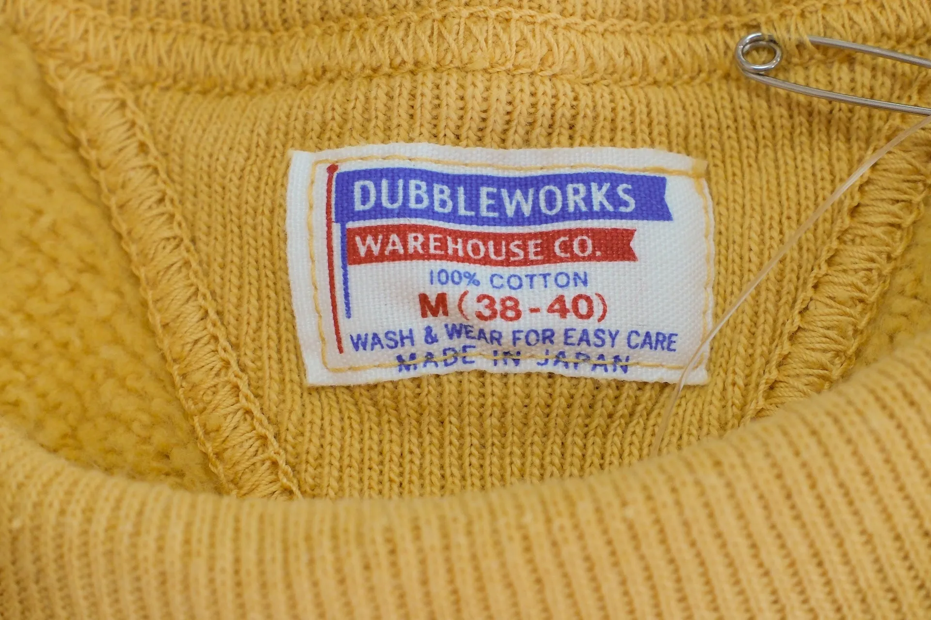 Dubble Works 11oz "Tsuri-ami" Loopwheeled Sweatshirt (Citrus Yellow)