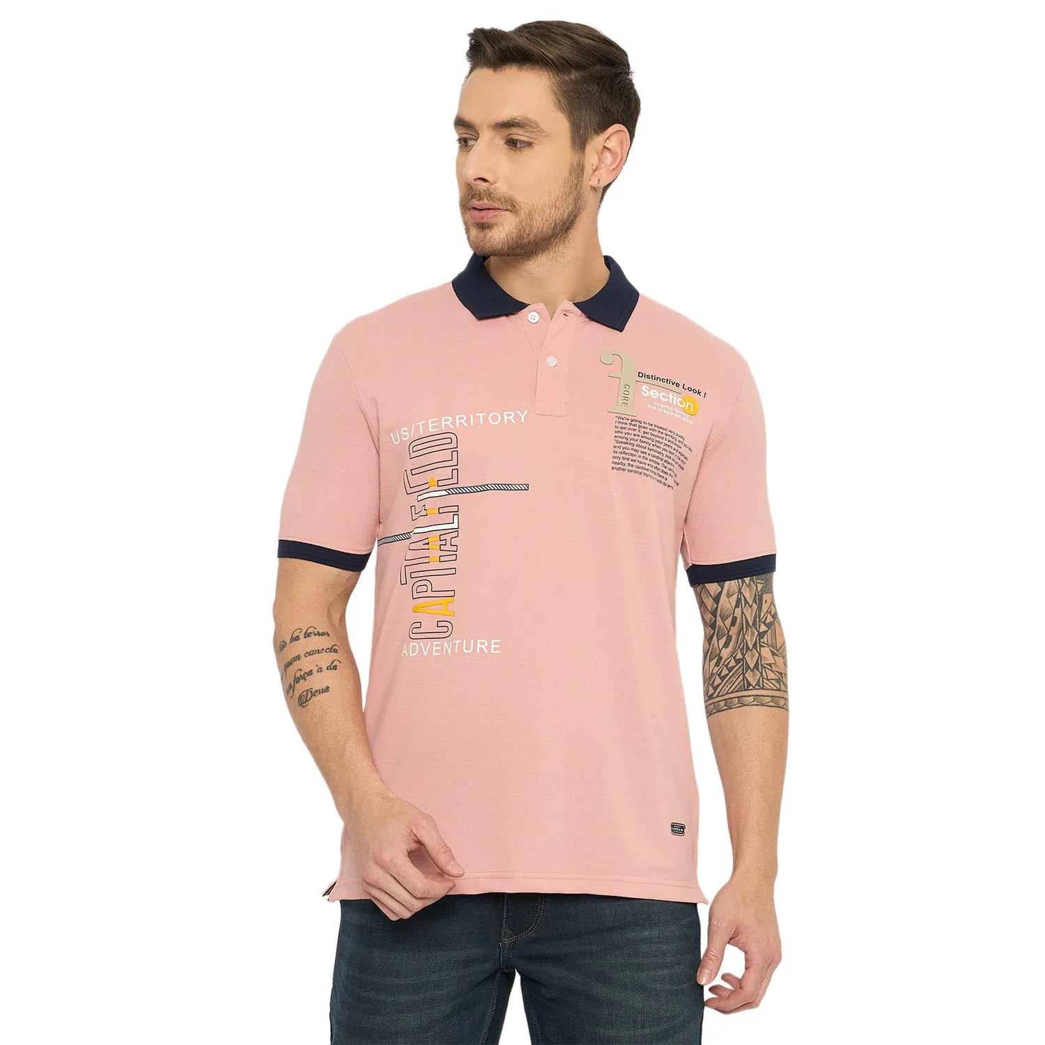 Duke Men Half Sleeve Cotton Tshirt (ONLF305)