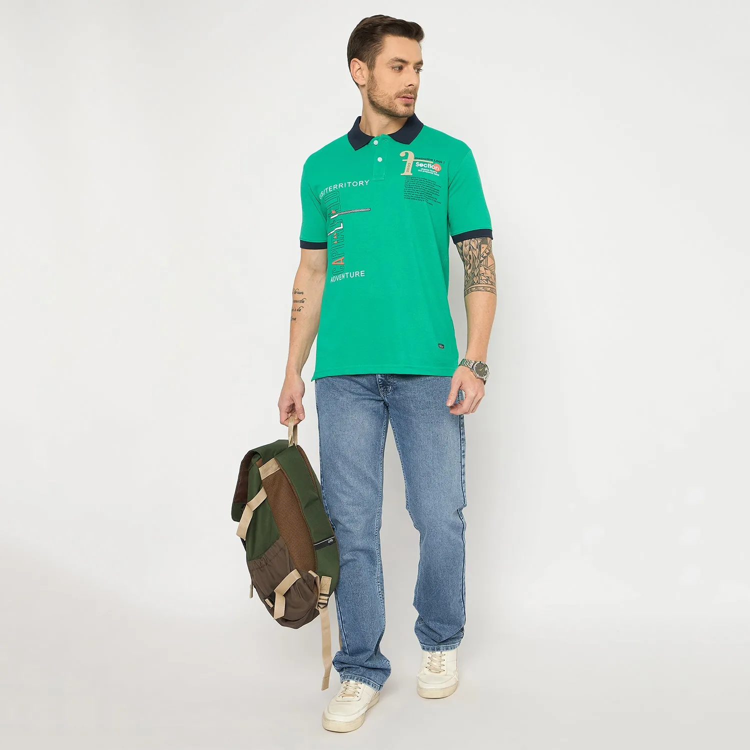 Duke Men Half Sleeve Cotton Tshirt (ONLF305)
