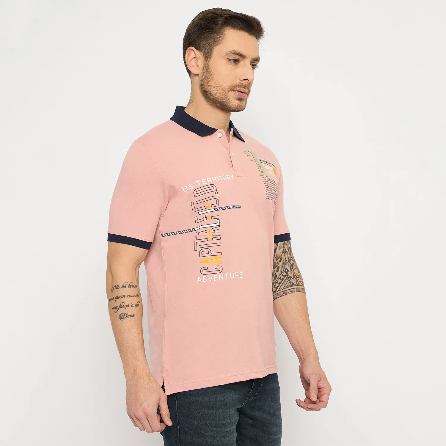 Duke Men Half Sleeve Cotton Tshirt (ONLF305)