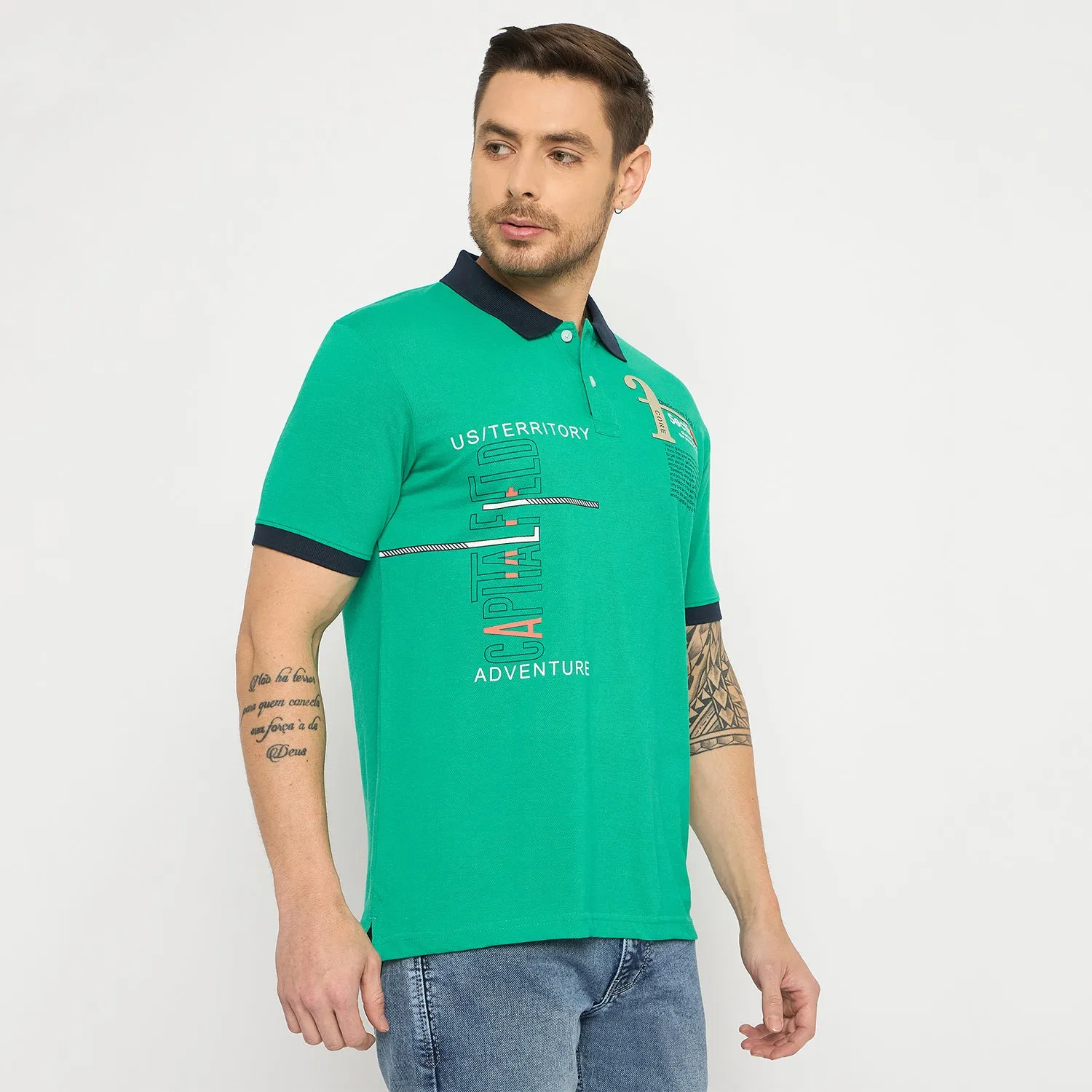 Duke Men Half Sleeve Cotton Tshirt (ONLF305)
