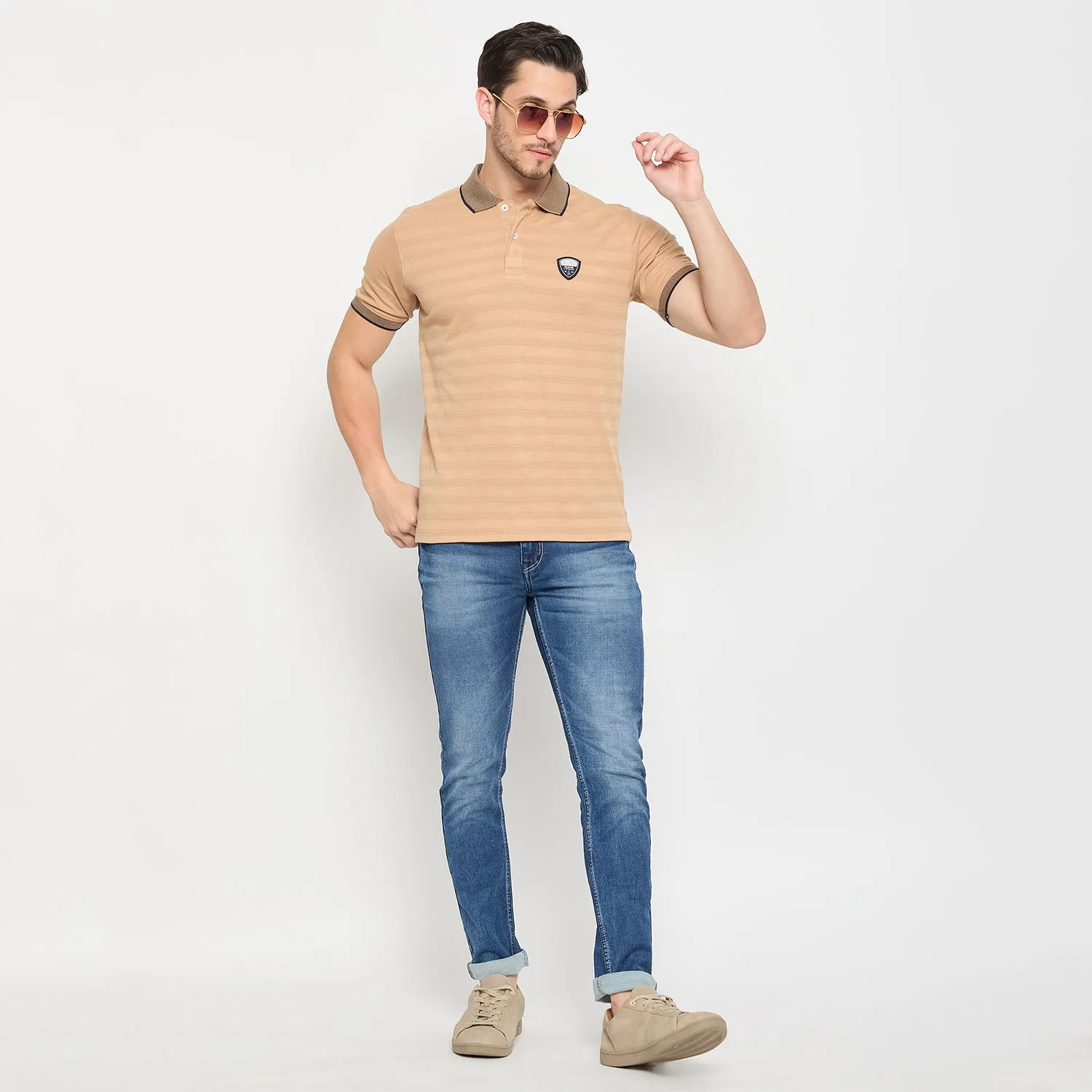 Duke Stardust Men Half Sleeve Cotton T-shirt (LF7297)