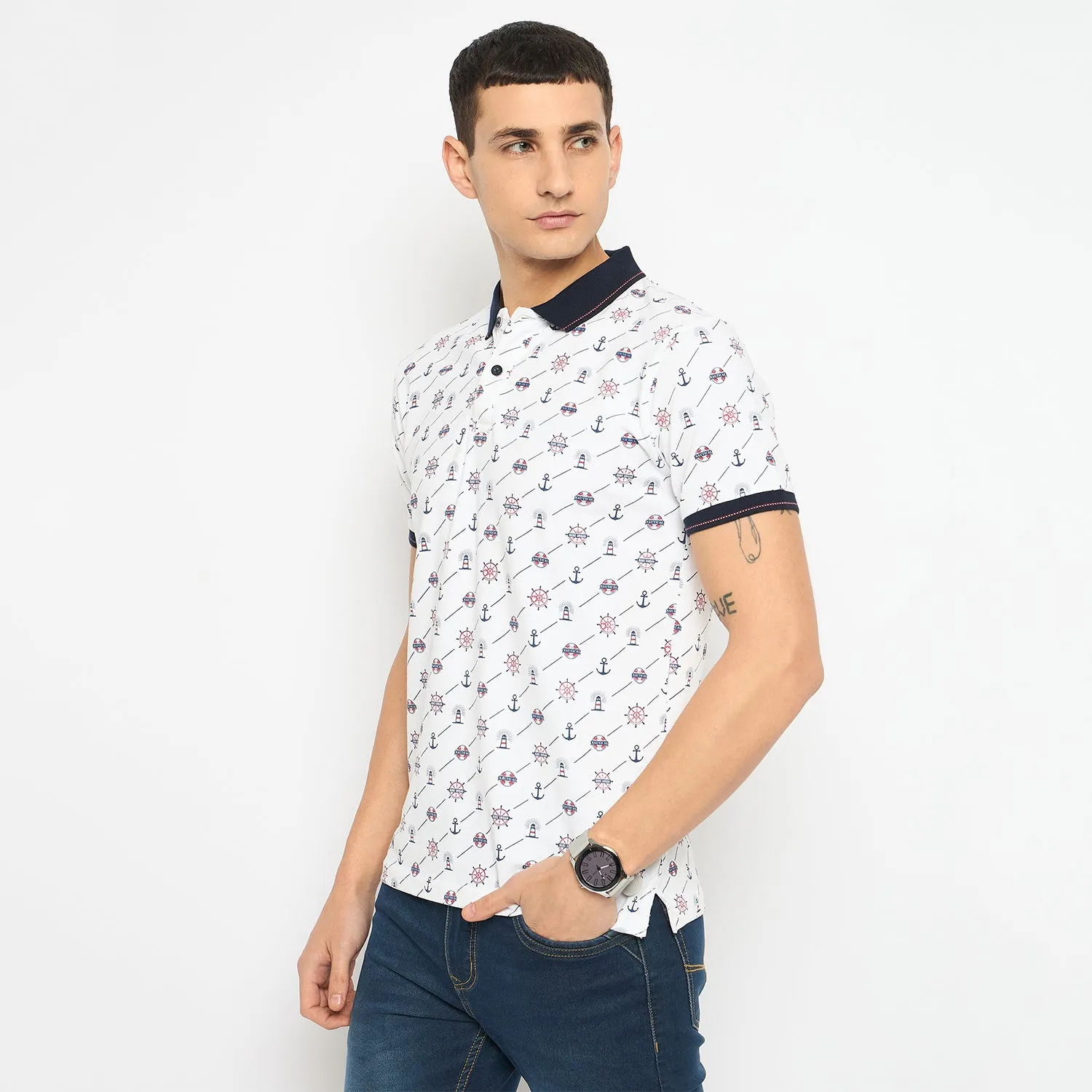 Duke Stardust Men Half Sleeve Cotton Tshirt (LF7239)