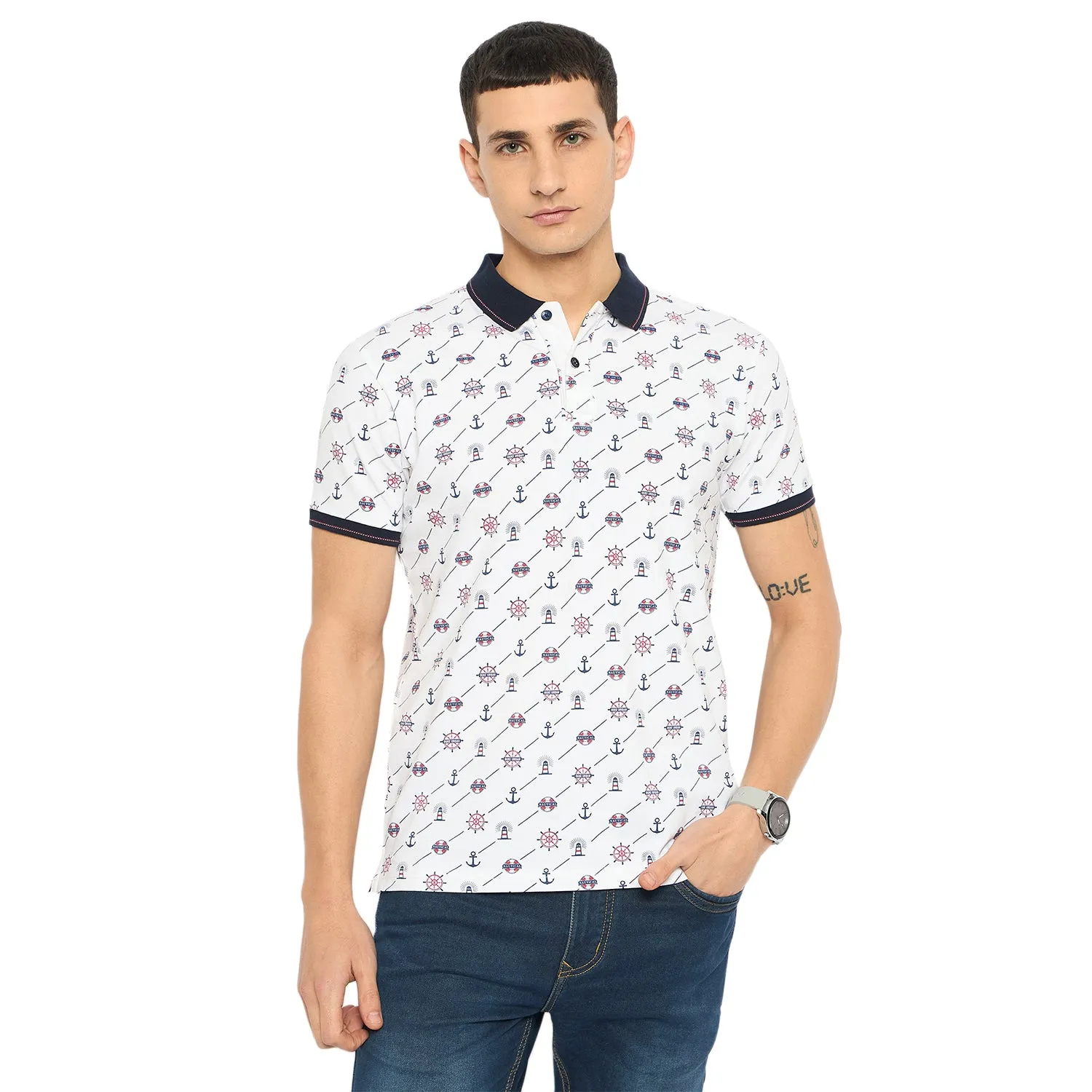 Duke Stardust Men Half Sleeve Cotton Tshirt (LF7239)