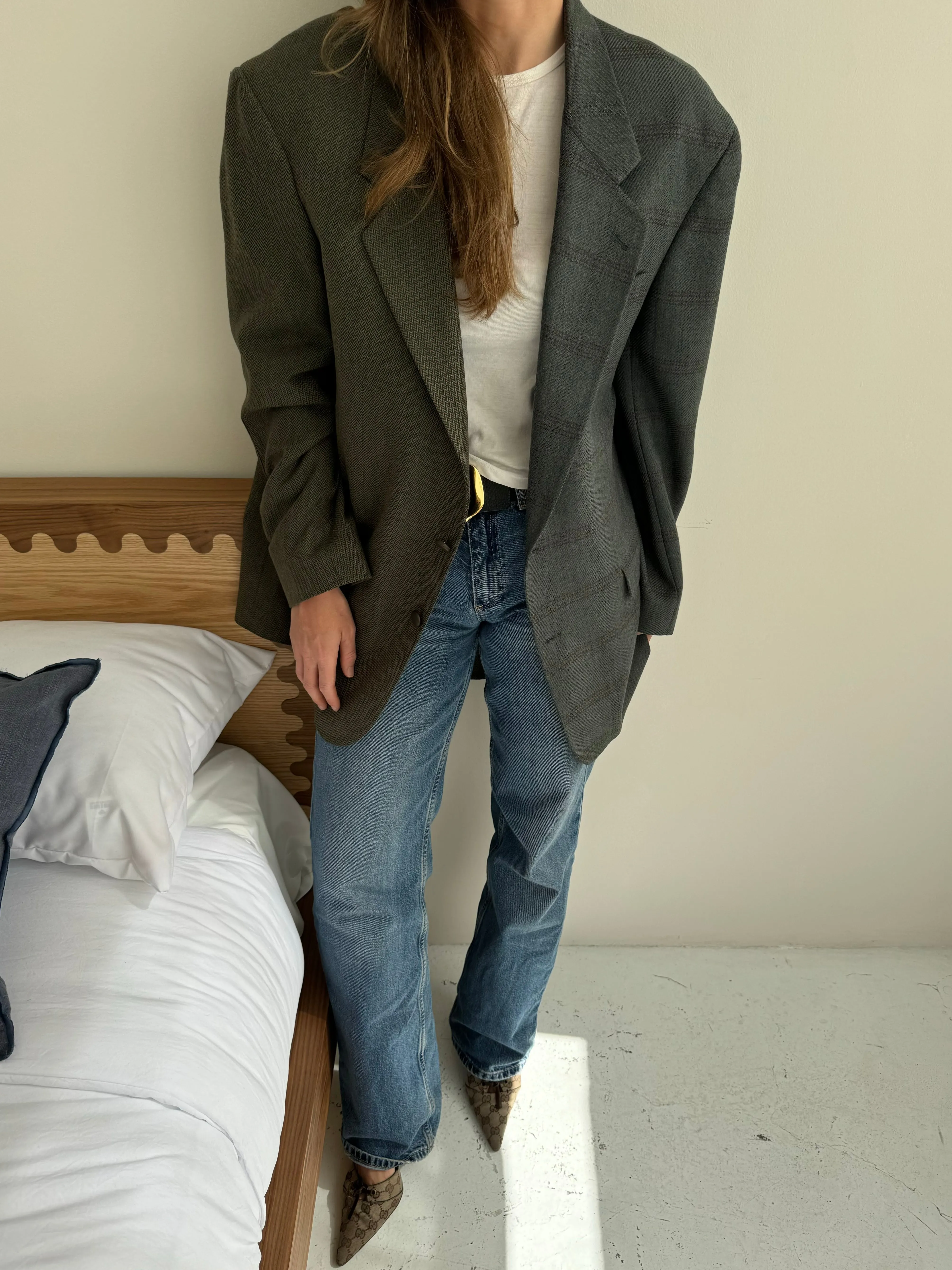 Dusty blue contrasted blazer
