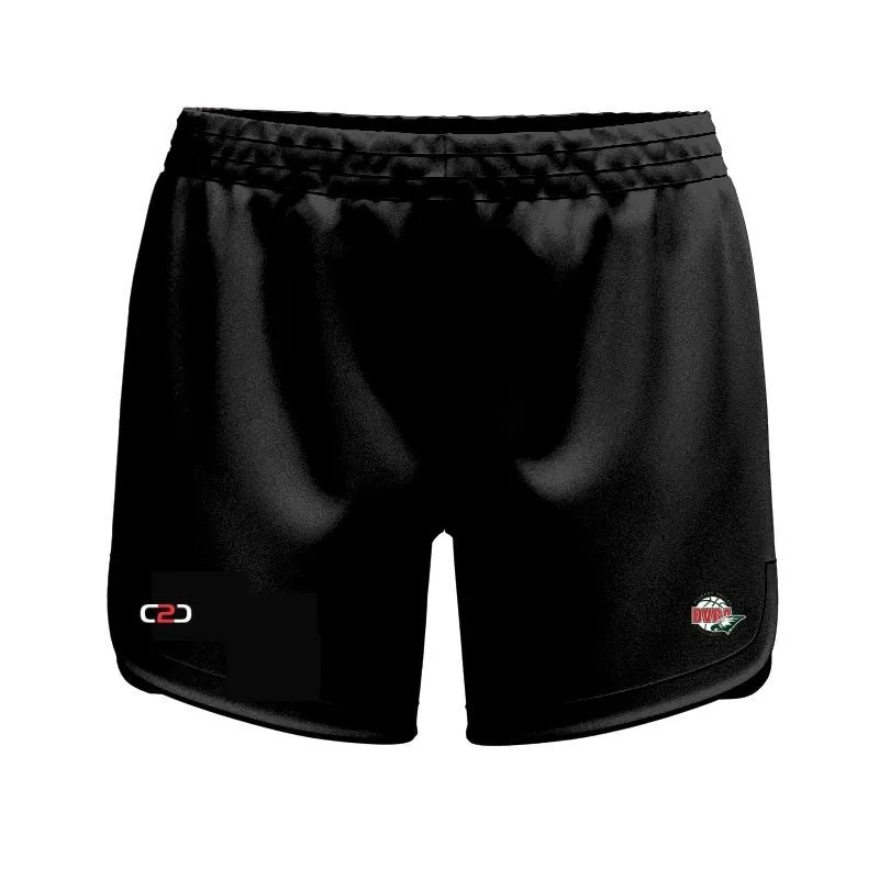 DVBA Grind SlimFit HP Girls Ladies Curved Shorts Pro Black