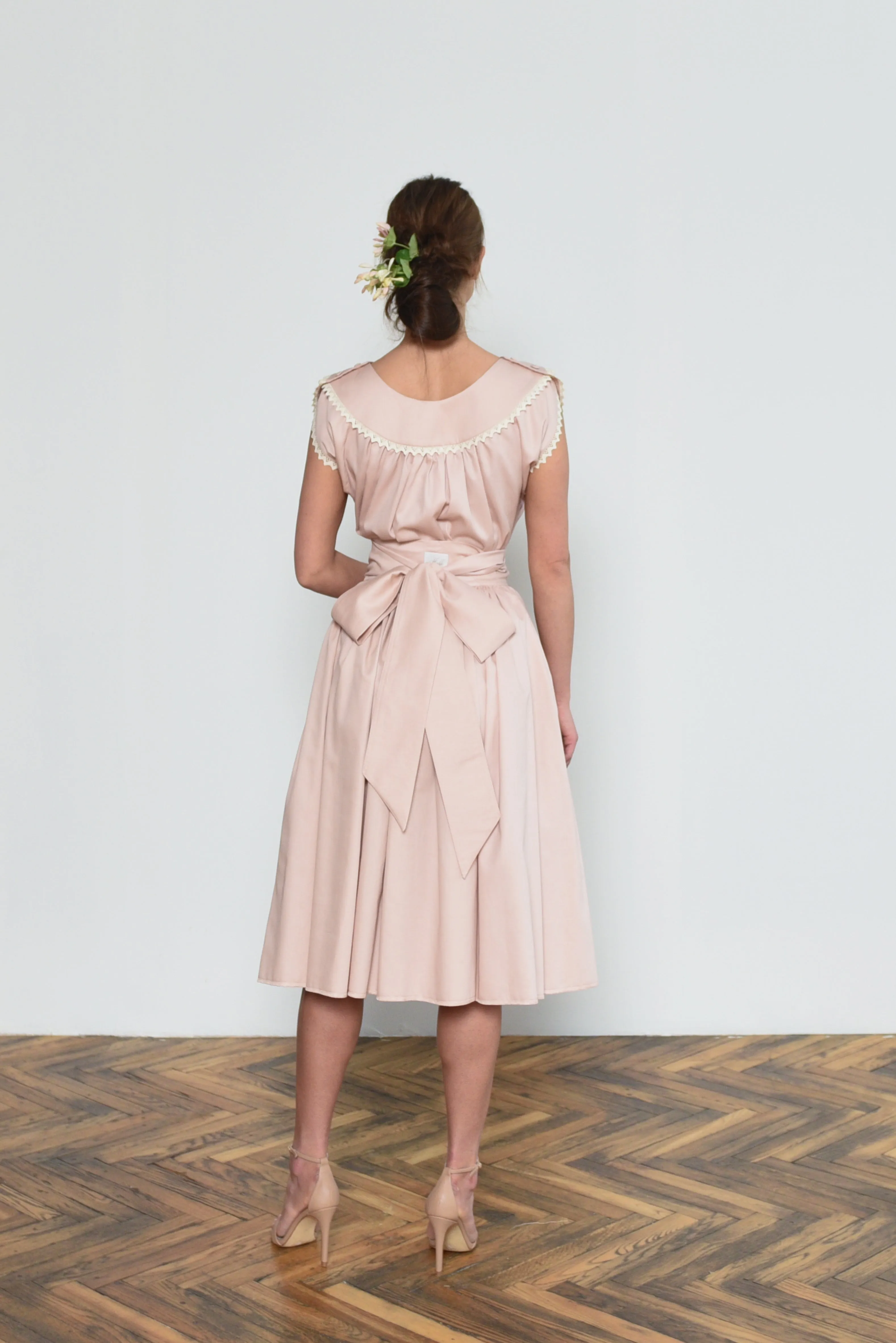Edith Set With Skirt and Blouse in Vintage Pink