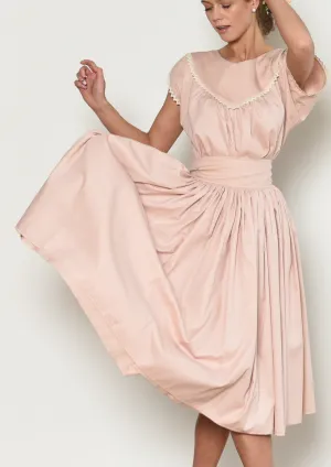 Edith Set With Skirt and Blouse in Vintage Pink