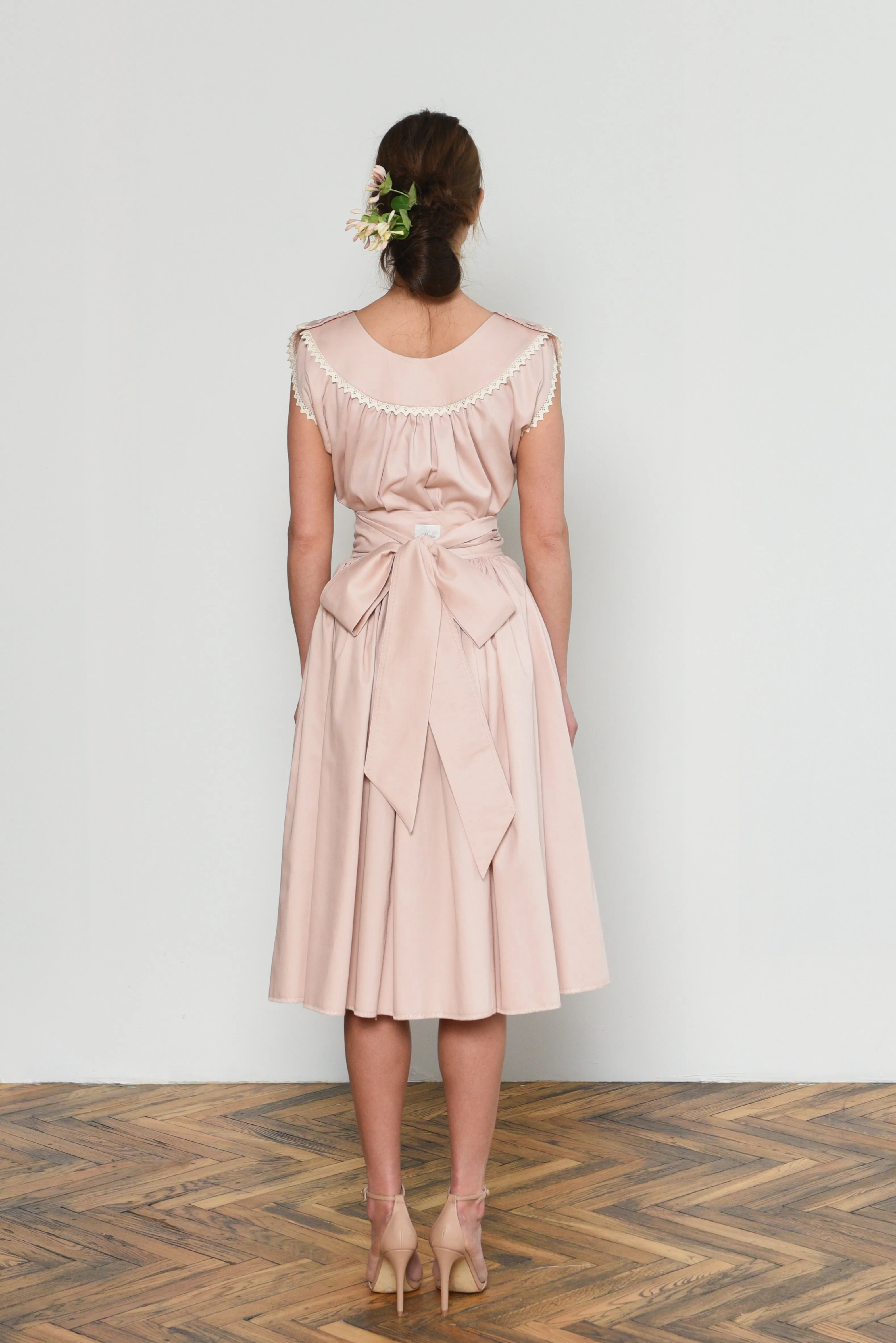Edith Set With Skirt and Blouse in Vintage Pink
