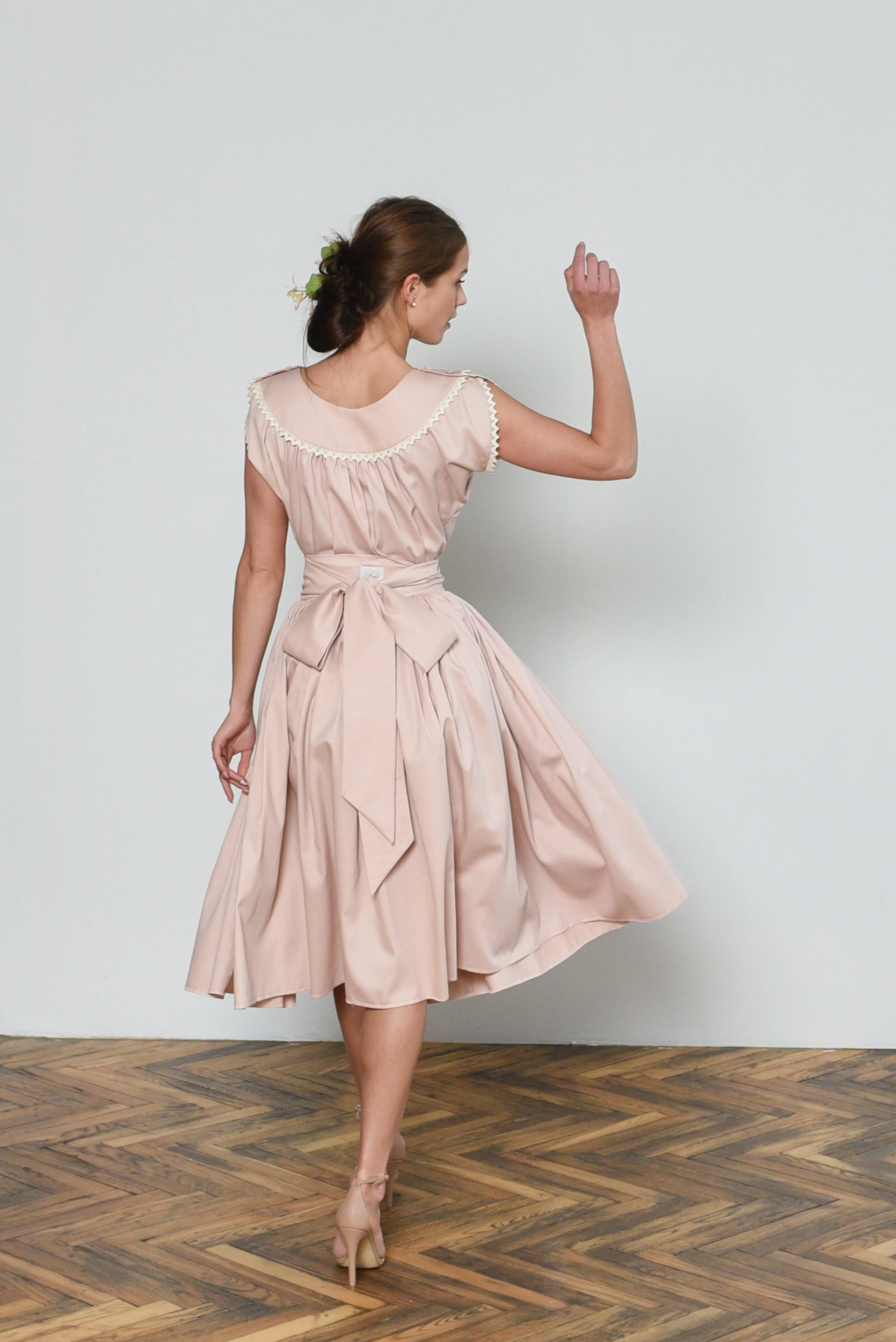 Edith Set With Skirt and Blouse in Vintage Pink