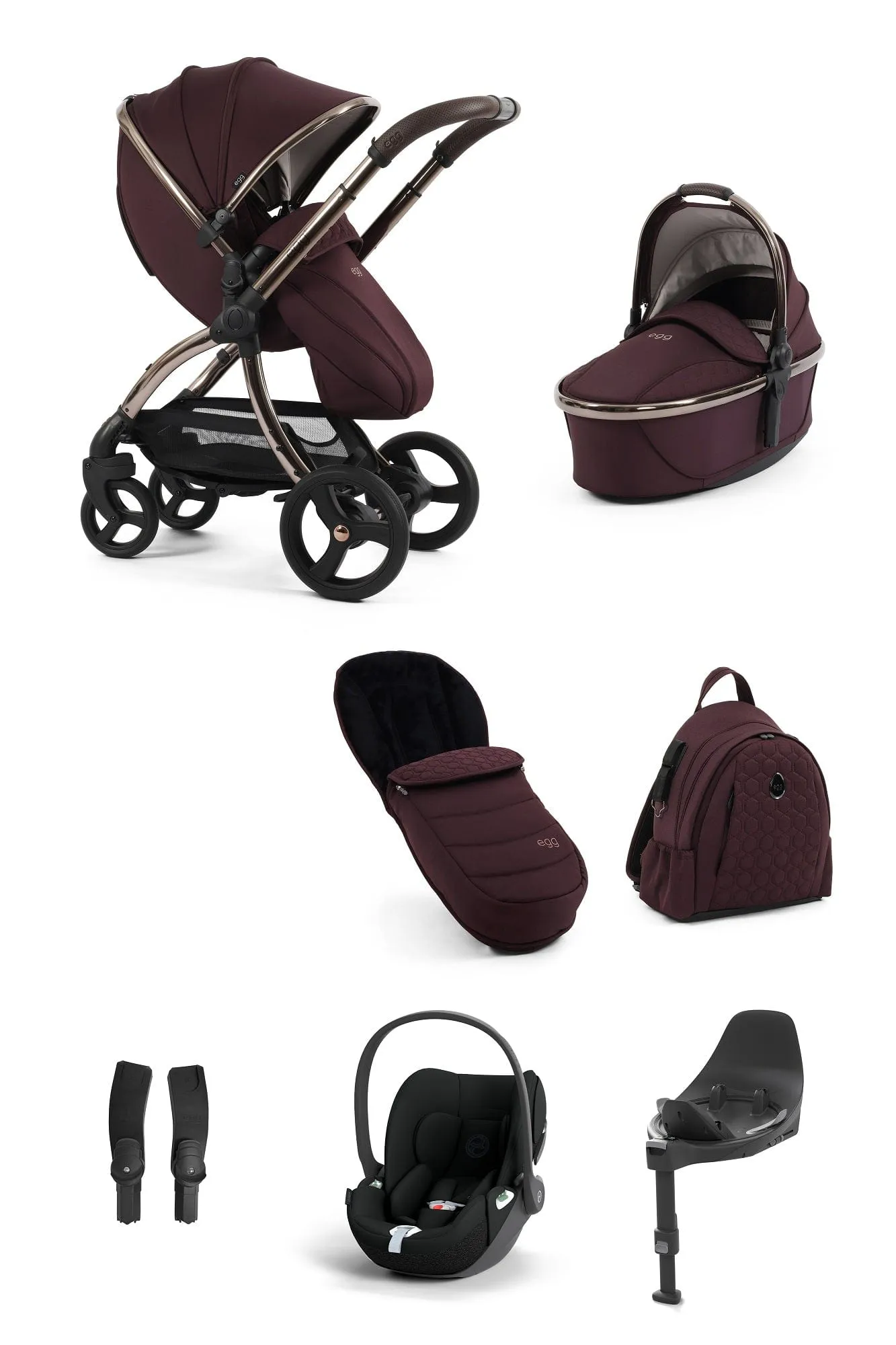 Egg 3 Luxury Cloud T i-Size Travel System - Mulberry