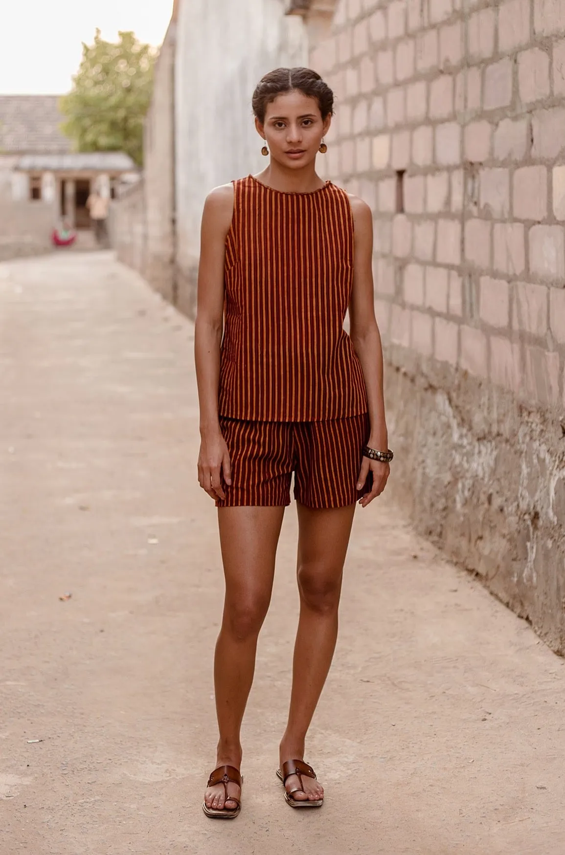 Ekiya Short in Pomegranate Stripe