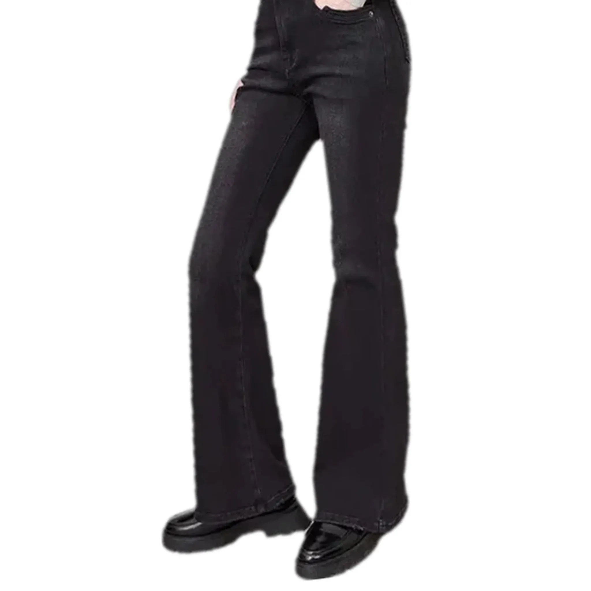 Elastic high-rise stylish women's jeans