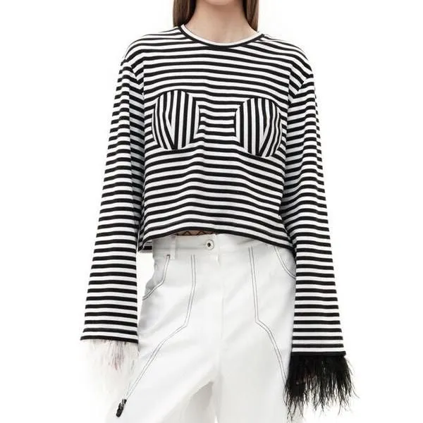 Elegant Striped Long Sleeve T-Shirt