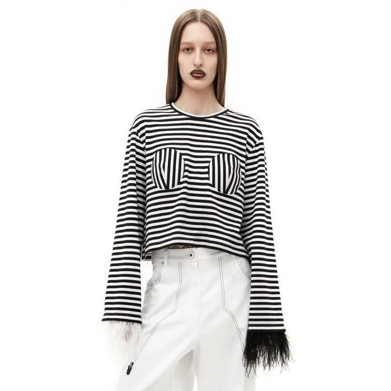 Elegant Striped Long Sleeve T-Shirt