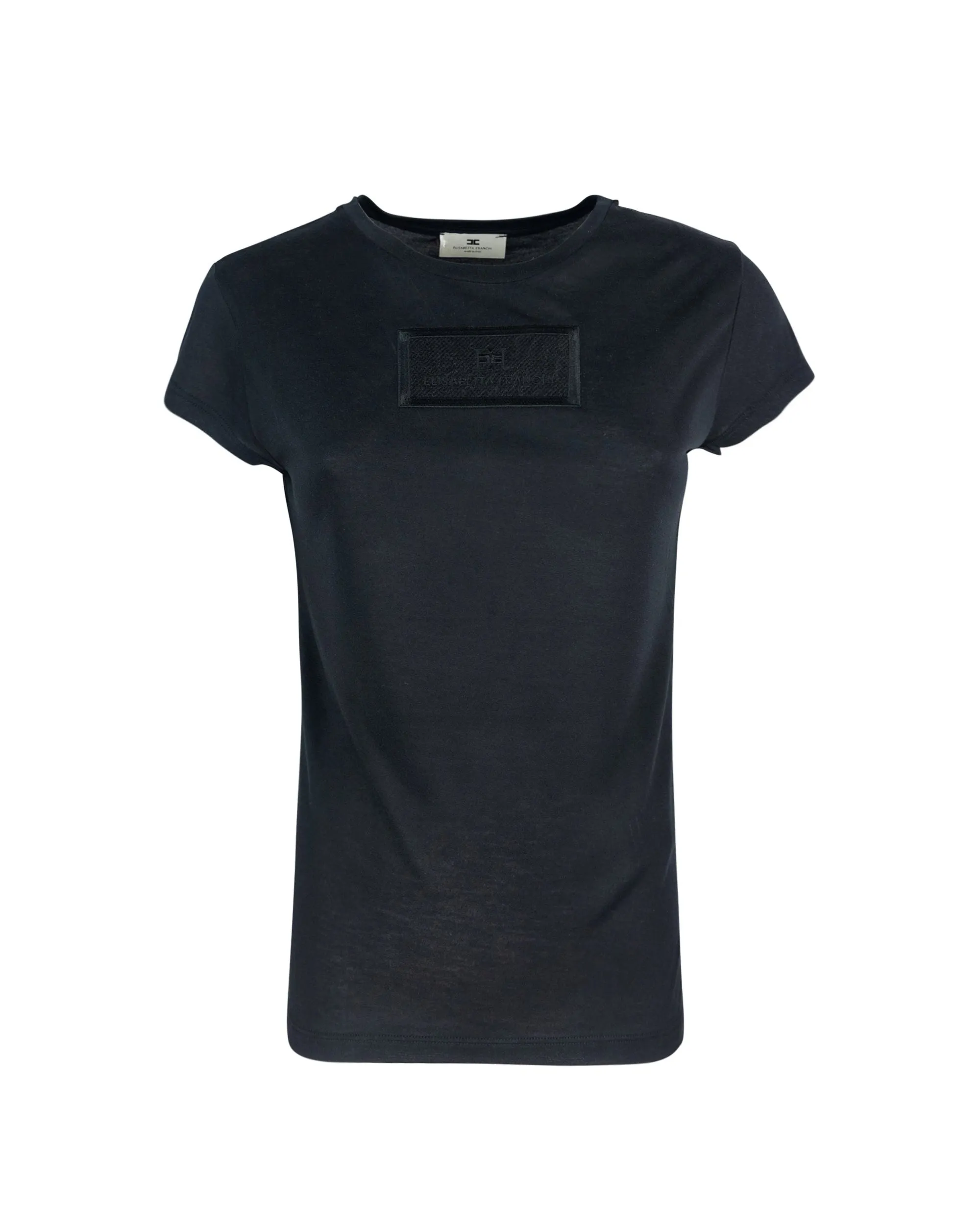 Elisabetta franchi t -skjorta i Jersey Con Ricamo