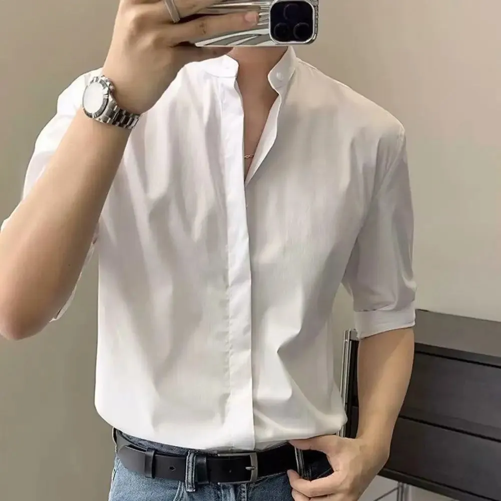 EliteMode Slim Fit Stehkragenhemd