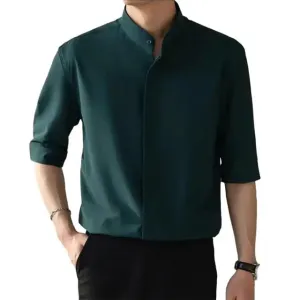 EliteMode Slim Fit Stehkragenhemd