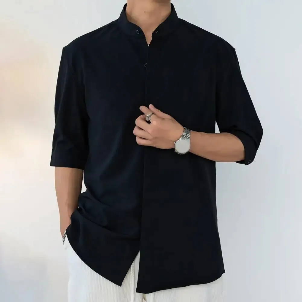 EliteMode Slim Fit Stehkragenhemd