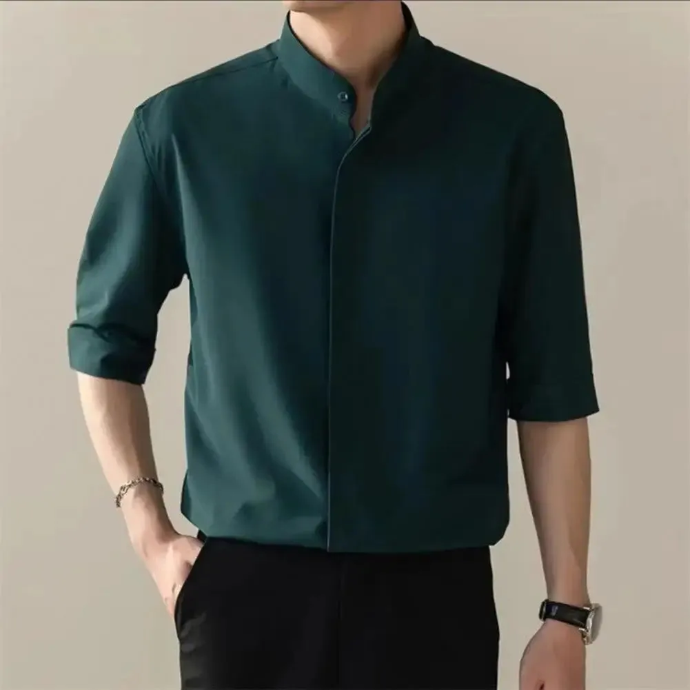 EliteMode Slim Fit Stehkragenhemd
