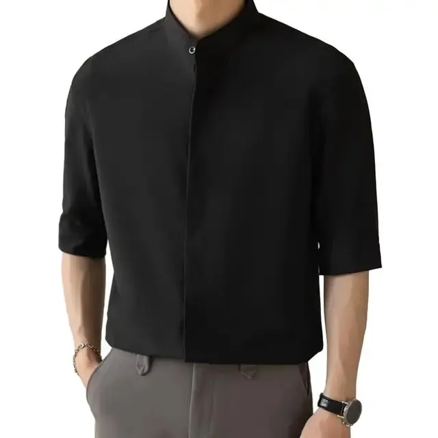 EliteMode Slim Fit Stehkragenhemd