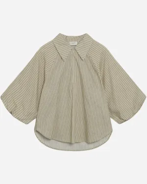 Elsbeth Top - Ecru Stripe