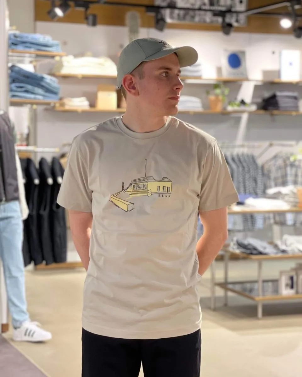 ELSK HUMMERHUSET BRUSHED T-SHIRT - VAPOR GREY