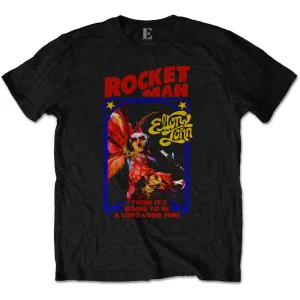 Elton John Unisex T-Shirt: Rocket Man Feather Suit  (RO)