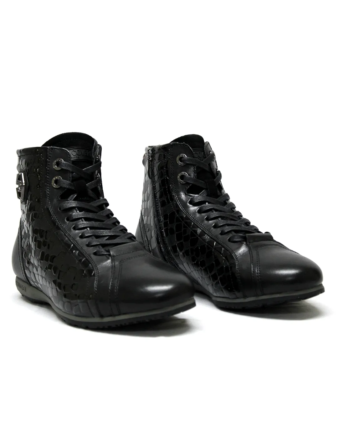 ENRICO COVERI Italian Black Leather Boot