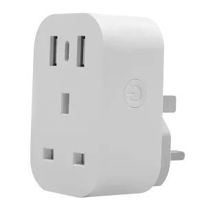 ESP ECSPSP Fort Smart Plug with Mains Passthrough and Switchable USB & USB-C